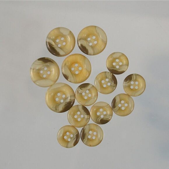 Vintage Celluloid Buttons Lot Of 14 - Picture 3 of 5